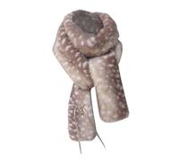 ZEPFJHE Écharpe d'hiver en peluche avec imprimé cerf - Cache-cou pour temps froid - Design unisexe pliable et chaud, marron, scarf