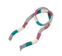 ZEPFJHE Écharpe en tricot pour femme - Longue ceinture fine - Cravate - Foulard pour filles - Accessoires photo - Long foulard tendance des années 2000, Rose, blanc, gris, M