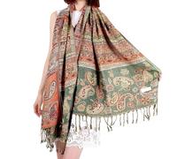 ZEPFJHE Écharpe florale tendance, douce et confortable, adaptée pour la randonnée, le camping, écharpe multifonction, Vert, Taille unique