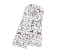 ZEPFJHE Écharpe réversible en tricot avec motif de chats double face - Chaude et légère - Accessoire d'hiver de Noël