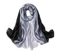 ZEPFJHE Écharpe tendance désert, sensation de soie, douce et confortable, adaptée pour la randonnée, le camping, écharpe multifonction, Noir/gris, Taille unique
