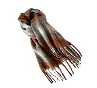 ZEPFJHE Écharpe tendance en mohair doux pour femme et homme - Tenue d'hiver chaude et élégante - Tenue formelle décontractée, caramel, M