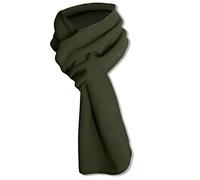 ZEPFJHE Écharpe tendance en polaire chaude douce et légère de couleur unie écharpes foulards pour l'automne et l'hiver pour femmes, hommes, filles, garçons, vert militaire, M