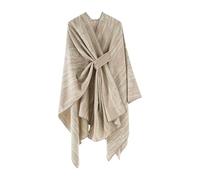 ZEPFJHE Écharpe tendance en tissu texturé doux pour temps froid, beige, Taille unique