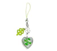 ZEPFJHE Élégance À Quatre Feuilles En Forme De Vitre En Forme De Téléphone Pour Clés Pour Clés Décoration Des Bijoux Polyvalents Gift Fade Symbolique Symbolique Four Leaf Grass Accessoire