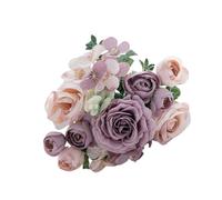 ZEPFJHE Élégant 7 Head Realist Silk Roses Bouquets Fleur Artificielle pour Le Mariage Décoration De La Maison Photographie Props Formes DÉCOR