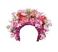 ZEPFJHE Élégant bandeau à fleurs pour femme - Magnifique coiffe florale délicate - Pince à cheveux - Ornement pour