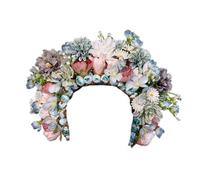 ZEPFJHE Élégant bandeau à fleurs pour femme - Magnifique coiffe florale délicate - Pince à cheveux - Ornement pour