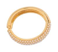 ZEPFJHE Élégant bracelet ouvert avec perles et accents en métal pour un style raffiné et élégant bijoux de bureau tendance, taille unique, Comme décrit