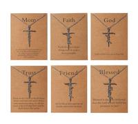 ZEPFJHE Élégant collier à breloques en forme de croix résistant au ternissement - Accessoire de bijoux pour personnaliser l'expression et la foi - Bijoux spirituels, taille unique, Comme décrit, Comme