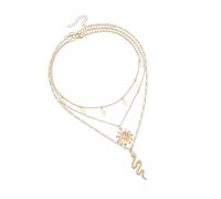 ZEPFJHE Élégant Collier Féminin À 4 Niveaux Avec Designs Délicats Et De Serpents Fabriqués À Partir Grands Cadeaux En Alliage Pour Le Collier Couche D'amis