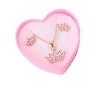ZEPFJHE Élégant En Alliage Crown Designs Boucles D'oreilles Et Collier Pour Femmes Et Accessoires En Alliage