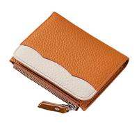 ZEPFJHE Élégant petit portefeuille pour femme avec blocage portable et porte-monnaie en cuir PU accrocheur porte-cartes pour femme, marron