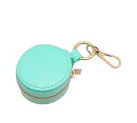 ZEPFJHE Élégant porte-clés miniature pour femme en déplacement avec doublure douce de protection et accès facile à l'anneau en cuir synthétique pour rangement de bijoux compact