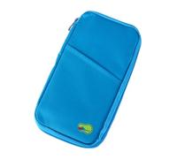 ZEPFJHE Élégant portefeuille de voyage et porte-cartes de crédit, pratique pour les documents et l'argent liquide, bleu