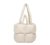 ZEPFJHE Élégant sac à main en duvet élégant en nylon pour femme, sac à main spacieux décontracté pour un usage quotidien et voyage, beige, One Size