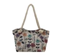 ZEPFJHE Élégant sac à main en nylon pour femme - Pratique - Motif floral - Grande capacité - Pour un transport facile - Sac à main en nylon léger avec art floral, b, One Size