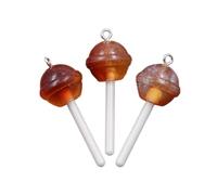 ZEPFJHE Elegant Star Heart Round Lollipop Pendant Avec Un Accessoire De Matériaux De Résine Robuste À Longue Utilisation Pour Un Pendentif En Résine Quotidienne Pour Les Femmes