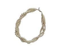 ZEPFJHE Élégante chaîne de clavicule avec perles baroques réglables 41 cm 50 cm Bijoux tendance naturels pour elle