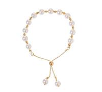 ZEPFJHE Élégante chaîne élastique avec perles d'imitation - Accessoire unique pour un usage quotidien - Accessoire esthétique pour filles