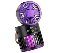 ZEPFJHE Éliminateurs de Mouches, Ventilateur de Lampe, Fonctionnement Silencieux, Ventilateur de Camping, piège électrique léger pour extérieur et intérieur, piège électrique Portable