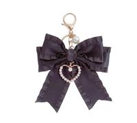 ZEPFJHE Emplacement Élégant Bowknot avec Perles De Mode Perls Charme Mignitude Accessoire Pendre Suspendu Délicat pour Clés Et À Main Accessoires De À Main