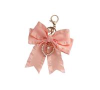 ZEPFJHE Emplacement Élégant Bowknot avec Perles De Mode Perls Charme Mignitude Accessoire Pendre Suspendu Délicat pour Clés Et À Main Accessoires De À Main