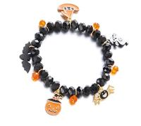 ZEPFJHE en Alliage élégant, Pendentif Design Citrouille Chauve-Souris d ' Halloween, chaîne de Poignet pour Cadeaux et célébrations, d ' Halloween