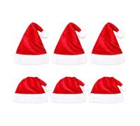 ZEPFJHE Ensemble de chapeaux de vacances 6 pièces pliables en | Rangement saisonnier pliable à plat, poignets blancs et surmatelas arrondis, chapeau pointu pour vêtements de Noël