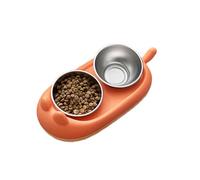 ZEPFJHE Ensemble de gamelles inclinées colorées avec 2 bols en acier inoxydable pour digestion et nettoyage facile