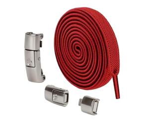 ZEPFJHE Ensemble de lacets plats pour baskets, chaussures décontractées, adultes, lacets sans cravate, crochet de verrouillage en métal, lacets confortables