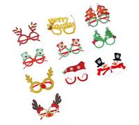 ZEPFJHE Ensemble De Lunettes Fête À Monture en Plastique Noël Décorations Pratiques Cosplay d'anniversaire avec Conception Lavable Vacances Lavables