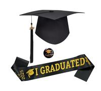 ZEPFJHE Ensemble de médaillons réglables pour diplômé 2025 - Chapeau de célibataire - Bon tissu pour cérémonie de début, cérémonie de remise de diplôme