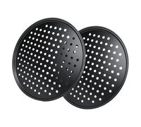 ZEPFJHE Ensemble de poêles à pizza antiadhésives pour faciliter le | Construction en acier carbone, base libérant de la vapeur, finition antiadhésive pour un service et un nettoyage