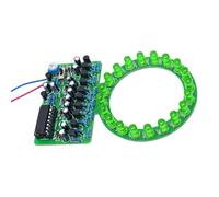 ZEPFJHE Ensemble de projets d ' éclairage LED, Green Without Battery Box | Vitesse de la lumière contrôlée par potentiomètre, affichage LED circulaire, placement pratique du circuit