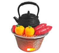 ZEPFJHE Ensemble de thé de Cuisine de poêle Miniature Chinoise Classique pour la décoration de Maison de poupée Parfait pour Les et Les Adultes Jeu de rôle Ensemble de poêle Antique