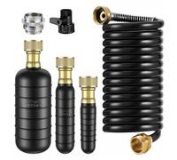 ZEPFJHE Ensemble d'extension de tuyau flexible en laiton avec joint anti-fuite Construction ABS pour jardinage domestique et système de drainage Adaptateur de tuyau extensible