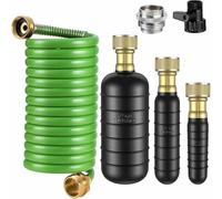 ZEPFJHE Ensemble d'extension de tuyau flexible en laiton avec joint anti-fuite Construction ABS pour jardinage domestique et système de drainage Adaptateur de tuyau extensible