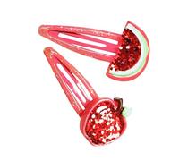 ZEPFJHE Épingle à cheveux en forme de fruit de pastèque pour studio photo, Halloween, accessoires accrocheurs pour fête, usage quotidien, coiffe amusante pour femme, costume de Noël amusant