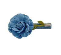 ZEPFJHE Épingle à cheveux en jean pour femme - Fleur - Bleu - Jeans - Pince à cheveux pour femme - Accessoire de cheveux fin - Décoration pour fille et adolescente