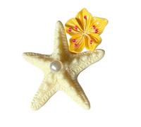 ZEPFJHE Épingle De Cheveux En Forme D'étoiles De Mer À Coulisses Strong Grip Nons Glissés Hairpins À Usage Quotidien Activités Extérieures PVC Clip Pour Femmes