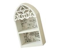 ZEPFJHE Étagère murale en bois avec accents de cristal - Motif feuille complexe - Pour décoration de maison victorienne - Pour ami gothique
