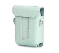 ZEPFJHE Étui de protection pour imprimante de smartphone, sac à bandoulière en cuir PU avec doublure douce, sac de rangement sécurisé, Vert, Ensemble de bagages