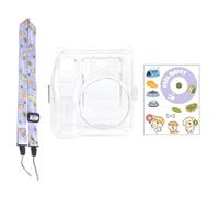 ZEPFJHE Étui de protection transparent pour appareil photo avec pochettes de rangement pour film et sangle réglable, Purple Bottom Pet Do, Ensemble de bagages