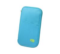 ZEPFJHE Étui de rangement compact pour documents de voyage organisés pour homme et femme - Porte-passeports - Accessoire de voyage, bleu ciel, Beauté de masse