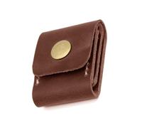 ZEPFJHE Étui de rangement en cuir synthétique pour médiators avec 3 emplacements, marron