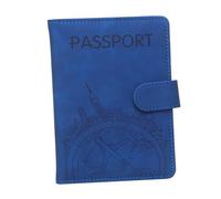 ZEPFJHE Étui portefeuille de voyage en cuir PU pour passeports, cartes de visite, cartes de crédit, passeport, étui portefeuille de voyage pour homme et femme, bleu, Beauté de masse