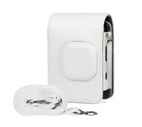 ZEPFJHE Étui pour appareil photo en cuir PU avec bandoulière pour accessoires d'appareil photo LiPlay, blanc nacré, Ensemble de bagages