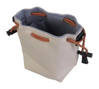 ZEPFJHE Étui pour appareil photo reflex numérique vintage avec cordon de serrage, étui souple pour objectif de voyage, étui de rangement, Trompette blanc cassé, Ensemble de bagages