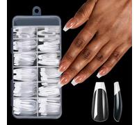 ZEPFJHE Faux ongles à la mode French Tips à presser pour les artistes de manucure différentes tailles